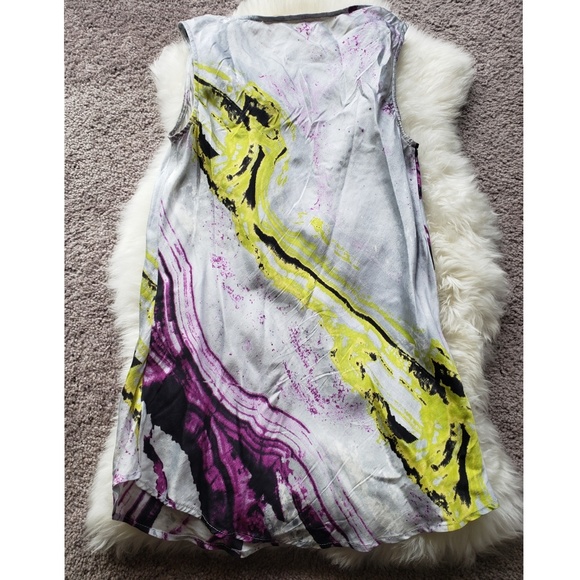 Rebecca Moses Silk Cowl Neck Sleeveless Top - Picture 2 of 4